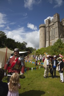 England, West Sussex, Arundel, Jousting festival in the grounds of Arundel Castle. 
Photo Zhale