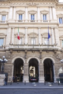 Italy, Lazio, Rome, Palazzo Koch home to the Banca DItalia on Via Nazionale. 
Photo Stephen