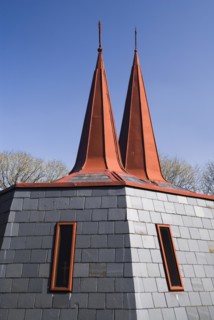 Ireland, County Kerry, Killarney, Modern Roman Catholic church at Fossa. 
Photo Hugh Rooney / Eye