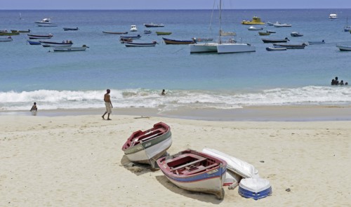 Cape Verde Islands, Sal Island, Santa Maria, Santa Maria Beach.