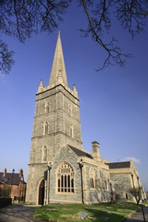 Ireland, North, Derry, St Columb's Cathedral, View of facade and spire. 
Photo Hugh Rooney
