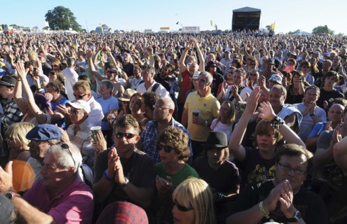 Music, Live Perfomance, Festivals, Audience at the Main Stage, Guilfest 2011. 
Photo Bob Battersby