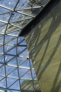 England, London, The bow of the Cutty Sark under the new canopy creating a display space in the dry