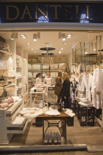 Turkey, Istanbul, Fatih, Sultanahmet, Kapalicarsi, Shop selling white cotton fashion goods in the