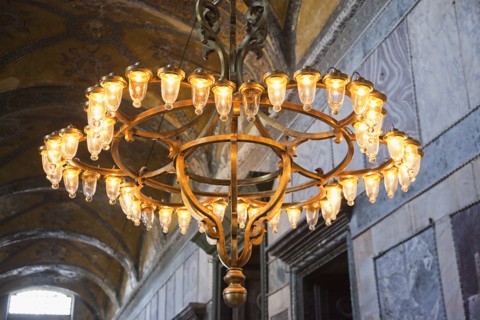 Turkey, Istanbul, Fatih  Sultanahmet  Haghia Sofia interior.