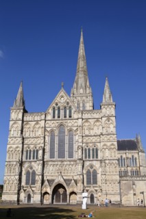 England, Wiltshire, Salisbury, Exterior of the Cathedral. 
Photo Bennett Dean