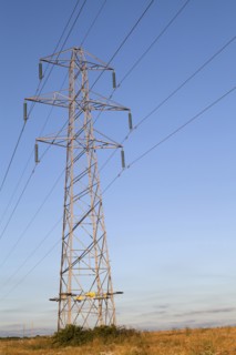 Environment, Power, Electricity, Pylons in the Hampshire countryside, England. 
Photo Bennett Dean