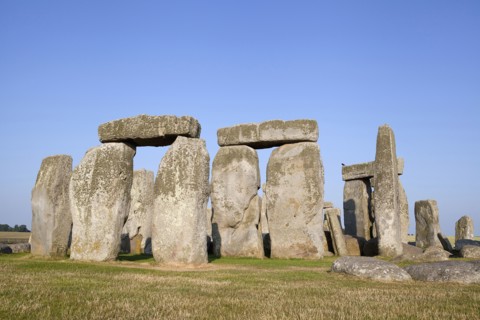 England, Wiltshire, Stonehenge, Prehistoric ring of standing stones. 
Photo Bennett Dean