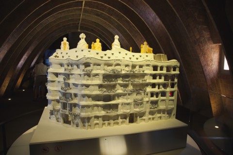 Spain, Catalonia, Barcelona, La Pedrera or Casa Mila on Passeig de Gracia, designed by Antoni