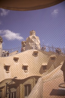 Spain, Catalonia, Barcelona, La Pedrera or Casa Mila on Passeig de Gracia, designed by Antoni
