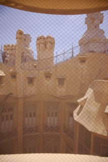 Spain, Catalonia, Barcelona, La Pedrera or Casa Mila on Passeig de Gracia, designed by Antoni
