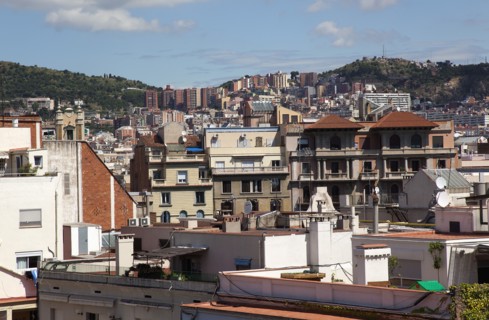 Spain, Catalonia, Barcelona, Spain, Catalonia, Barcelona, Example, view over residential apartment