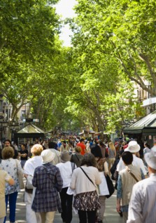 Spain, Catalonia, Barcelona, La Rambla.