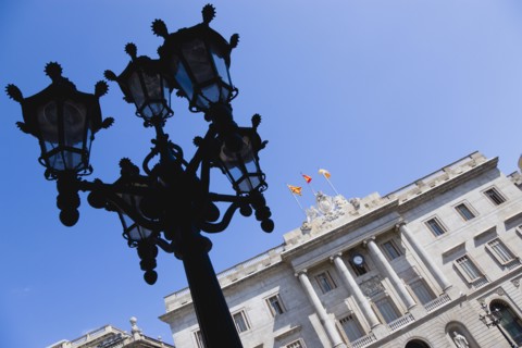 Spain, Catalonia, Barcelona, Casa de la Ciutat town hall.