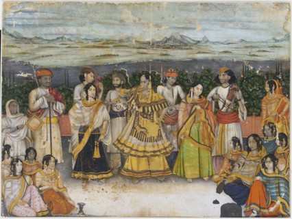 Faiz Ali Khan ?, Groupe de danseuses et de musiciens