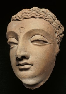 Tête de Bouddha provenant du Gandhara