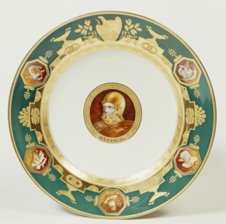 Assiette à dessert représentant Hannibal Barca