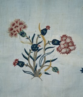 Rideau brodé (détail)