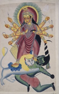 Durgâ tuant le démon Mahishasura