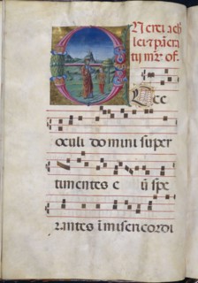 Lettre "O" enluminée