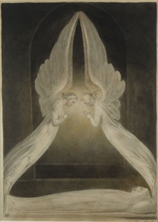 Blake, Le Christ dans le sépulcre, gardé par des anges