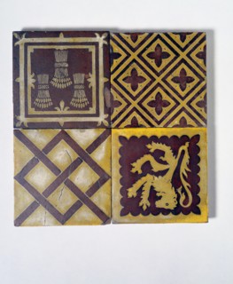 Pugin, Quatre carreaux de sol, vers 1842