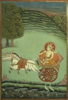 Sûrya sur son char tiré par son étalon à sept têtes, vers 1770
