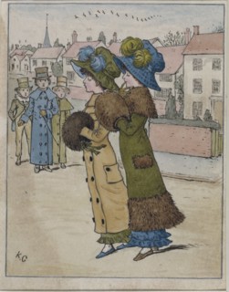 Greenaway, Femmes à la mode se promenant dans la rue