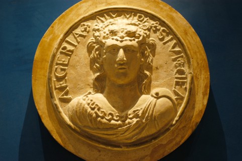 Sculpture en médaillon d'un plafond