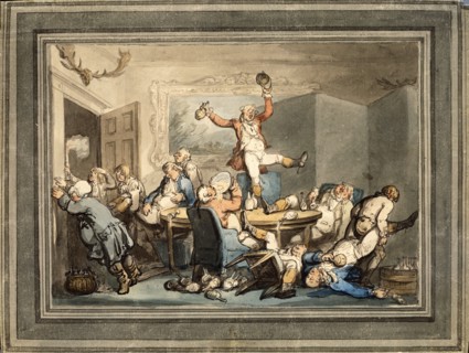 Rowlandson, Le dîner après la chasse