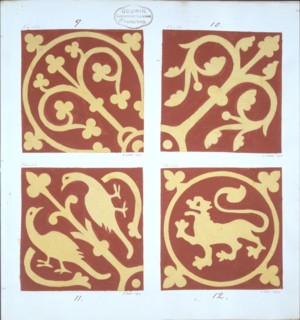 Godwin, Motif pour carreau, issu d'un album de motifs médiévaux