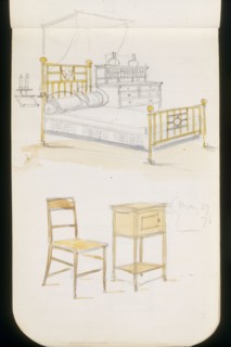 Godwin, Lit, chaise et cabinet