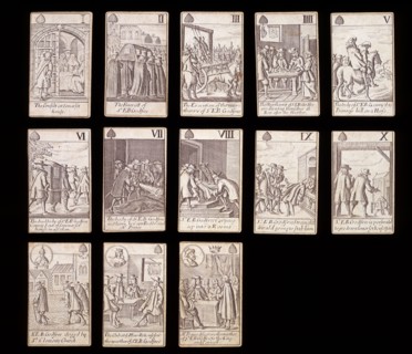 Barlow, Cartes à jouer illustrant le complot papiste