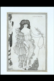 Beardsley, Lysistrata Haranguing The Athenian Women