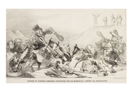 Daumier, Grande Et Terrible Croisade Enterprise Par Les Burgraves Entre Les Journalistes