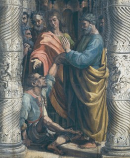 Raphaël, La Guérison du Boiteux (détail)