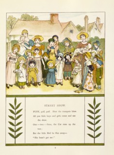 Greenaway, Page illustrée extraite de Marigold Garden