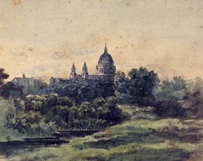 Nasmyth, Vue de la cathédrale St Paul à Londres