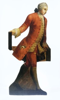 Figurine en bois  représentant un jeune homme