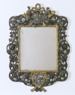 Mirror with the Hildyard family arms. England, 1677