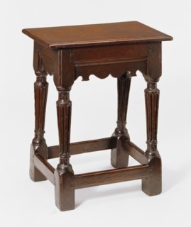Oak Stool. England, early 17th century