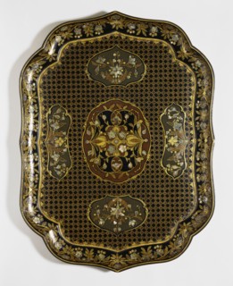 Tray, by Jennens & Bettridge. Birmingham, England, mid-19th century