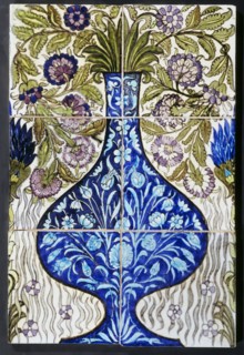 Tile panel, by William De Morgan. London, England, 1888-97