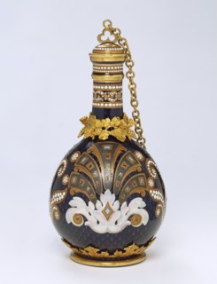 Bottle and stopper, by William Taylor Copeland & Co. Stoke-on-Trent, England, mid-19th century