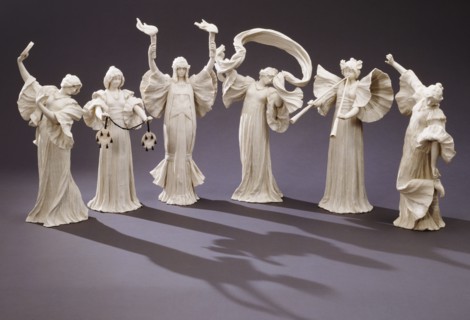 Figures from a table setting. France, 1903-05