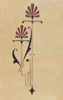 Tracing of pattern, by Christopher Dresser. England, late 19th century