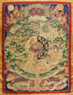 Tangka, The Wheel of Life.  Tibet, 20th century