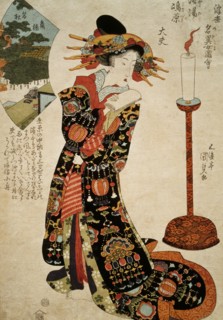 The Pine Tree of Sumi-ya and Tayu of Shimabara in Kyoto, by Utagawa Kunisada.  Japan, 19th century