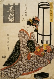 Ohan, in the Joruri Drama 'Katsuragawa Renri-no-Shigarami', Kikukawa Eizan
