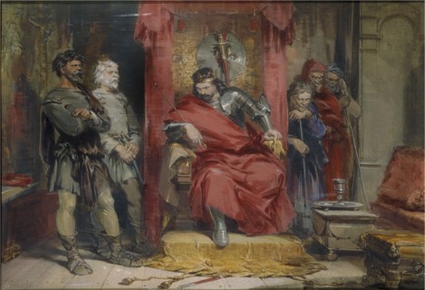 Macbeth Instructing the Murderers, by George Cattermole. England, mid-19th century